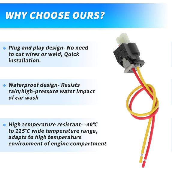 5149182AB Intake Air Temperature Sensor Connector Kit for CHRYSLER for DODGE for Jeep Replace 5149182AA/7B0906501/AX243/GT8439/EC1191