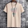 BFCCQB Men's Fashion Casual Summer Spring O-Neck Short Sleeve Blouses & Shirts
