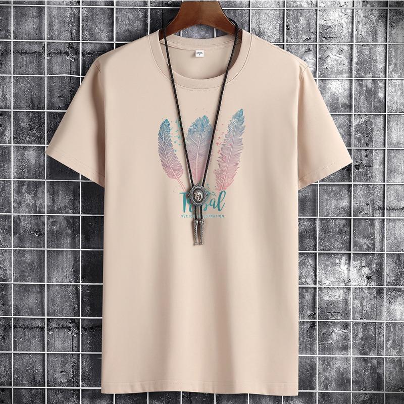 BFCCQB Men's Fashion Casual Summer Spring O-Neck Short Sleeve Blouses & Shirts