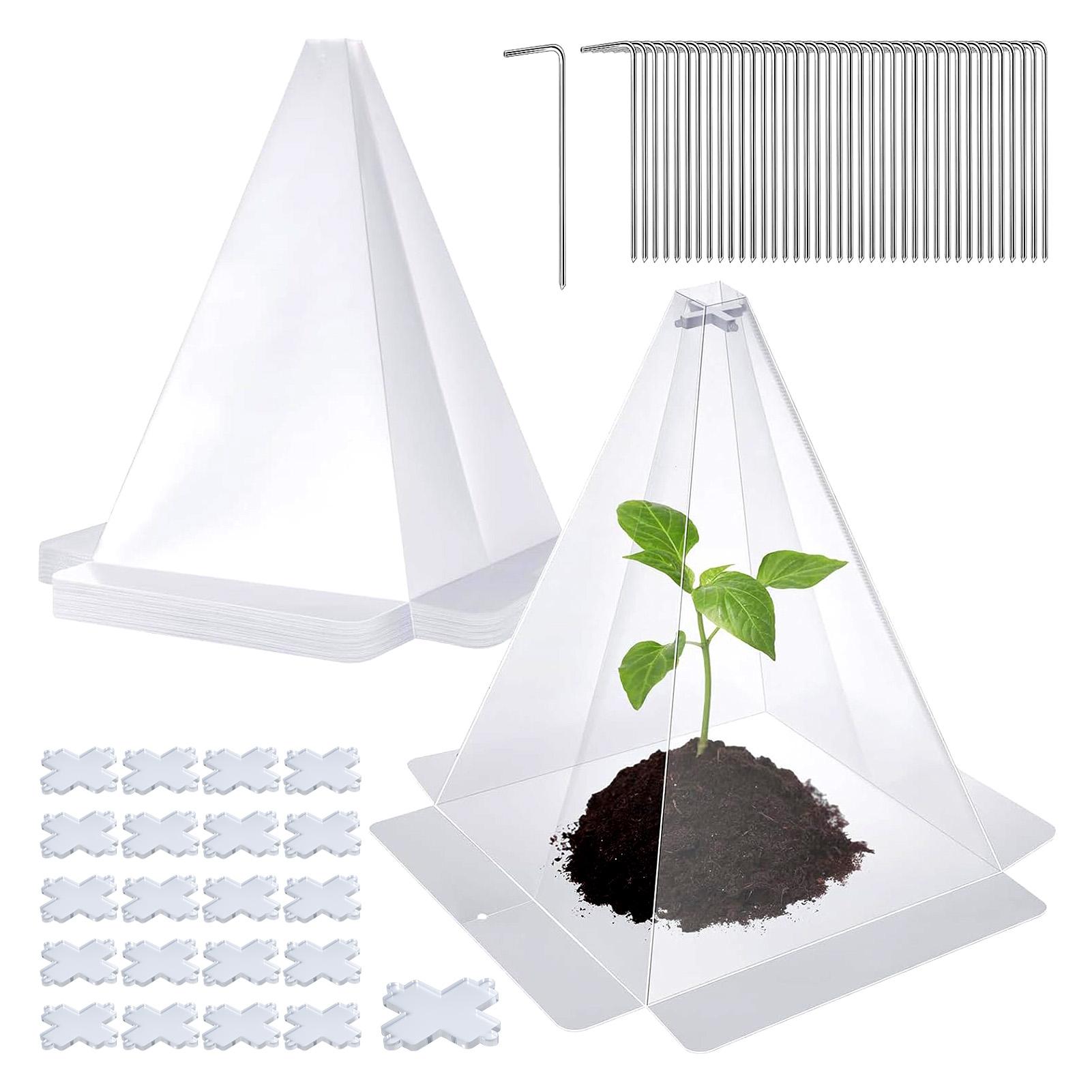 

Plastic Small Plant Seedling Protector Cone Shape Greenhouse Protect Cover Suitable for Gardens Balconies