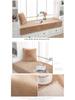 Faux Rabbit Fur Long Plush Lumbar Support Throw Pillow