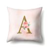 Polyester Pillowcase Home Fantasy Watercolor Print Pillowcase 26 English Letter Cushion Cover