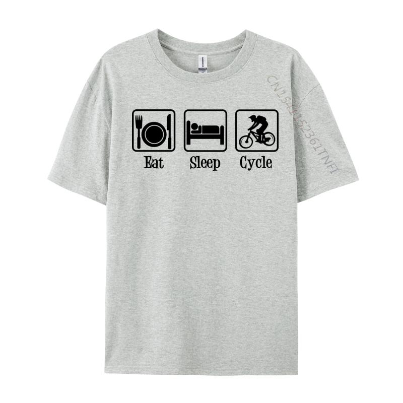 Eat Sleep Cycle Tshirt Design Tops Shirt Cute ONeck Printing 100 Cotton Mens T Shirts Printed Drop Shipping