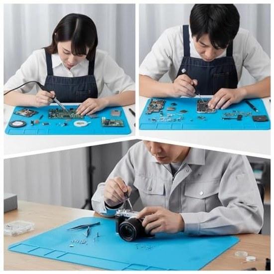Tabletop work mat silicone heat insulation pad 500C high temperature resistant non-slip static electricity prevention repair disassembly welding watch