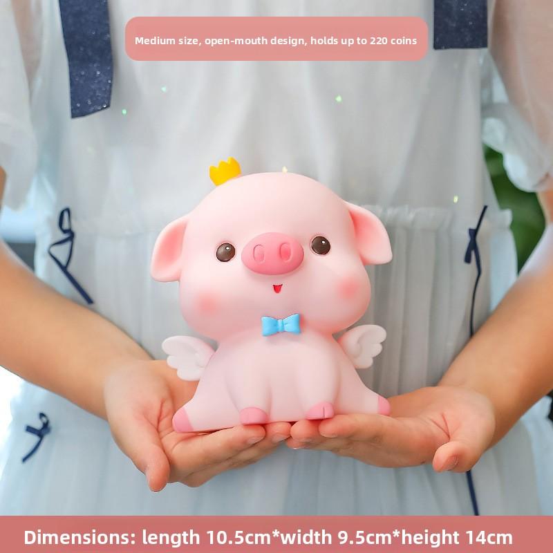 Cartoon Baby Pig Savings Jar with Rubberized Anti-drop Coating, Cute Pig Boi Piggy Bank, for Children's Festival