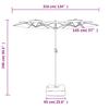 Double Sun Umbrella Sand White 316 x 145 cm