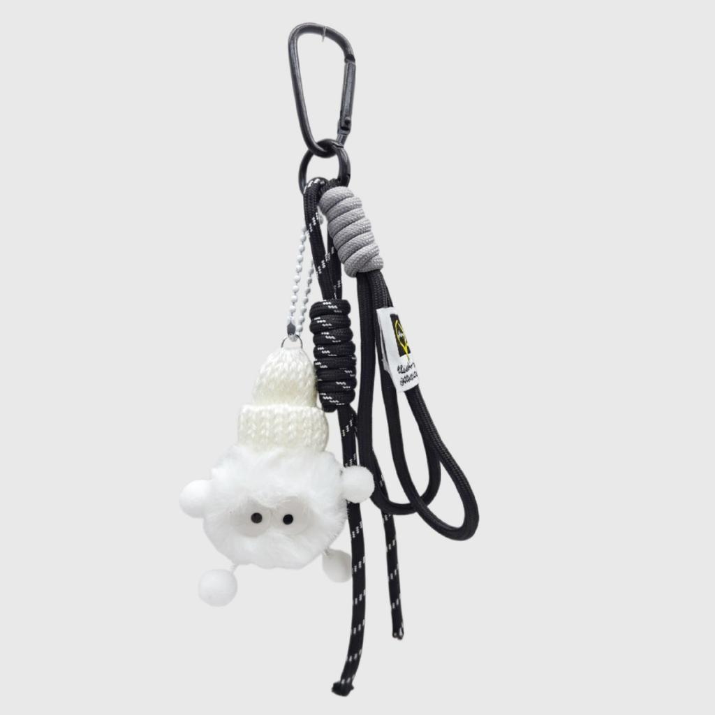 Maillard Wind Star Bag Pendant Ins Girls Bag Accessories Cute Hairball Keychain Lanyard Pendant