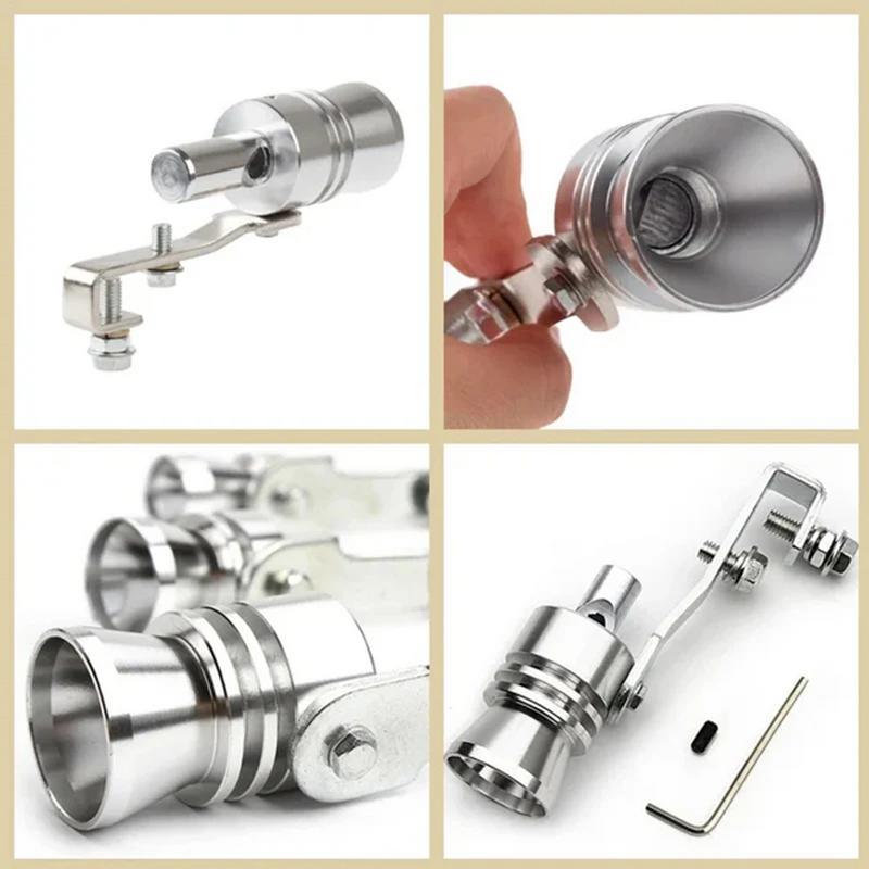 Universal Car Turbo Sound Whistle Muffler Exhaust Pipe Whistle Fake Simulator Whistler Car Styling Accessories Size S/M/L/XL