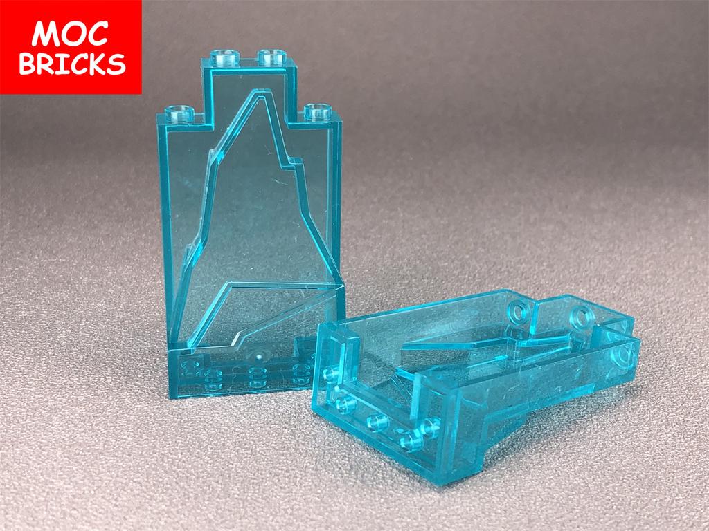 50pcs/lot MOC Bricks Iceberg water Light Blue with Glitter 2X4X6 fit with 47847 City Model Building Block Kids Toys Gifts