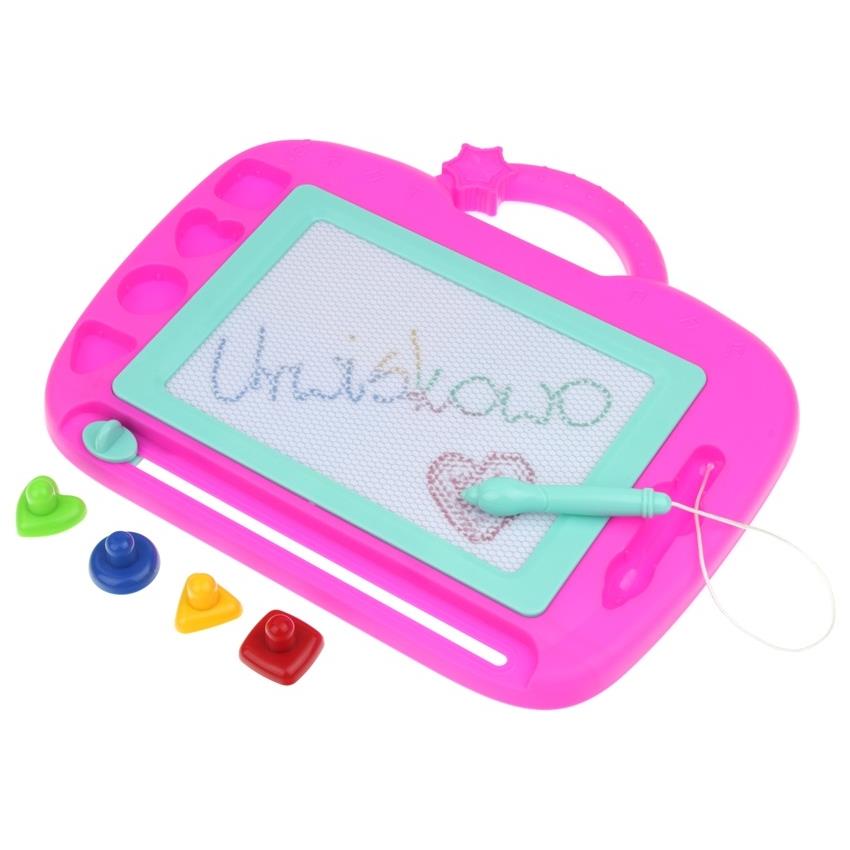 Magnetic Colored Drawing Board + 4 Stamps and Pen