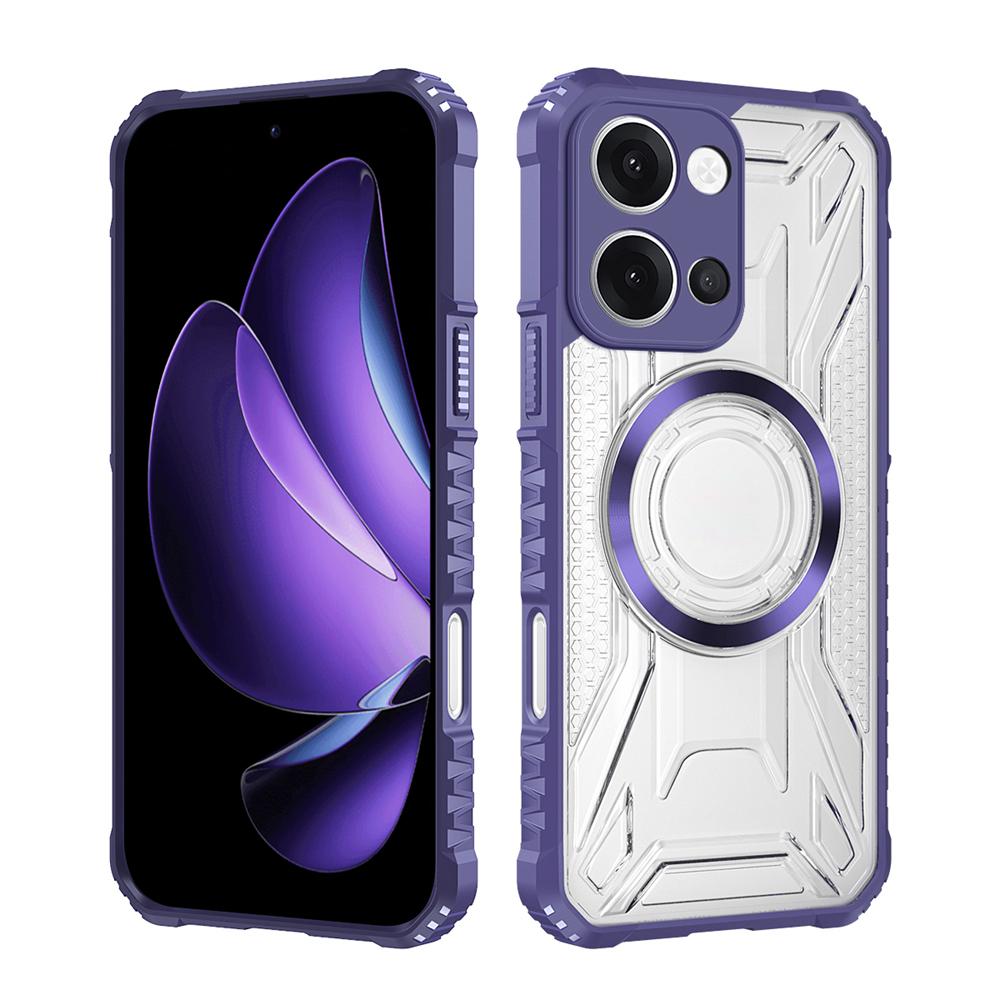 KEYSION Transparent Magnetic Case for VIVO Y05 Soft Silicone+PC Heavy Duty Shockproof Phone Cover for VIVO Y11 Y11d Y21 5G 2026