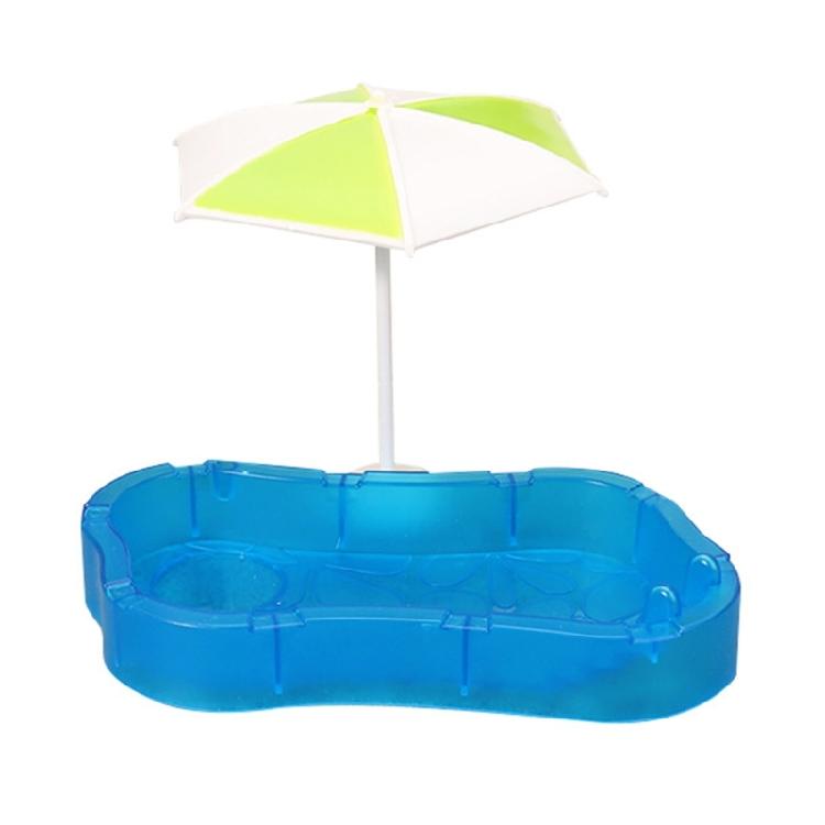 Miniature Beach Scene Set for 1/12 Dollhouses Poolside Display Furniture with Deck Chair Sunshade for Kids Pretend Play