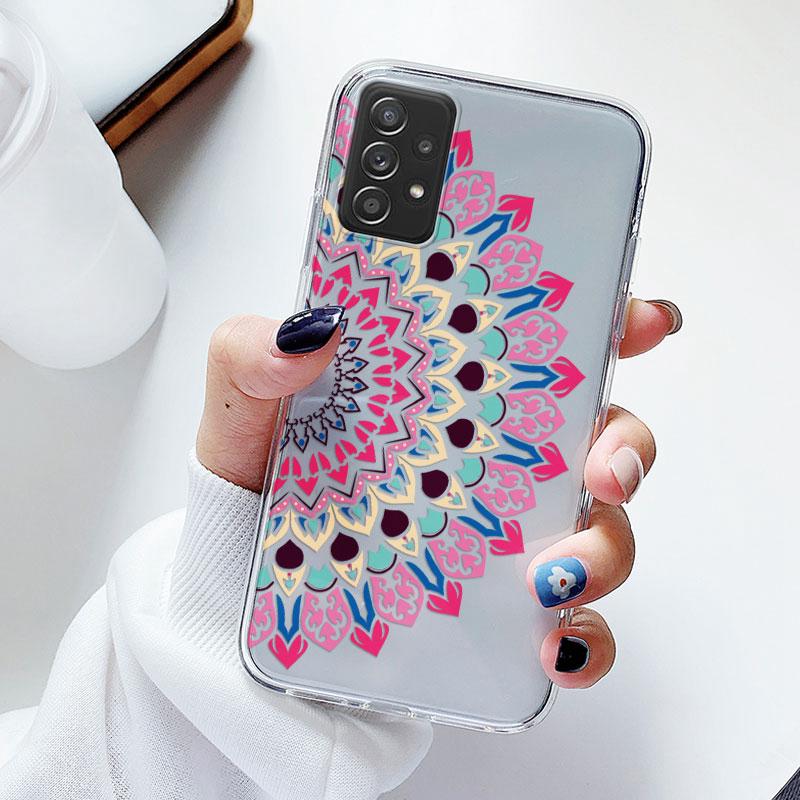 Phone Case For Samsung A52s A52 Floral Silicon Cover For Samsung Galaxy A52 Fundas Coque Transparent Soft Capas Flower TPU