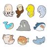 Creative Cartoon Sea Animal Brooches Colorful Sea Animal Brooches Clothing Jewelry for Fashion Enthusiasts and Sea Lover