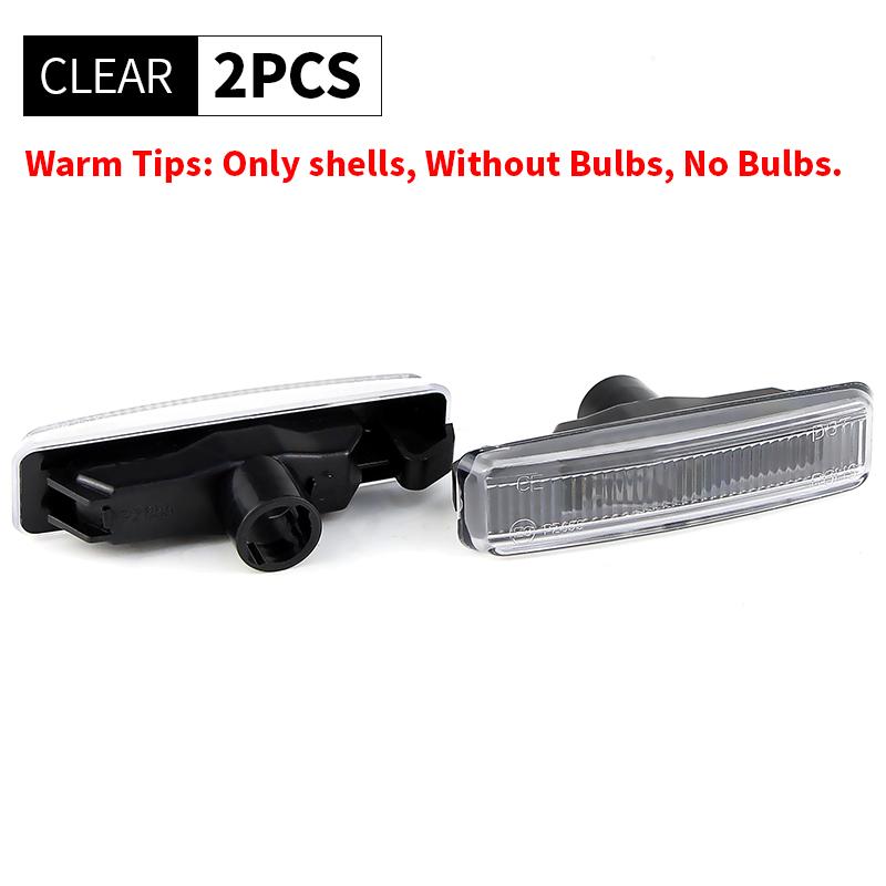 2PCS Only Covers Car Fender Indicator Light Housing Without Bulbs For BMW 5 Series (E39) 525i | 528i | 530i | 540i | M5 95-03