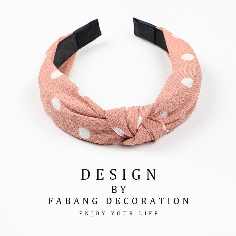 Korean Style Women's Striped Criss-Cross Bow Headband for Yoga & Face Washing