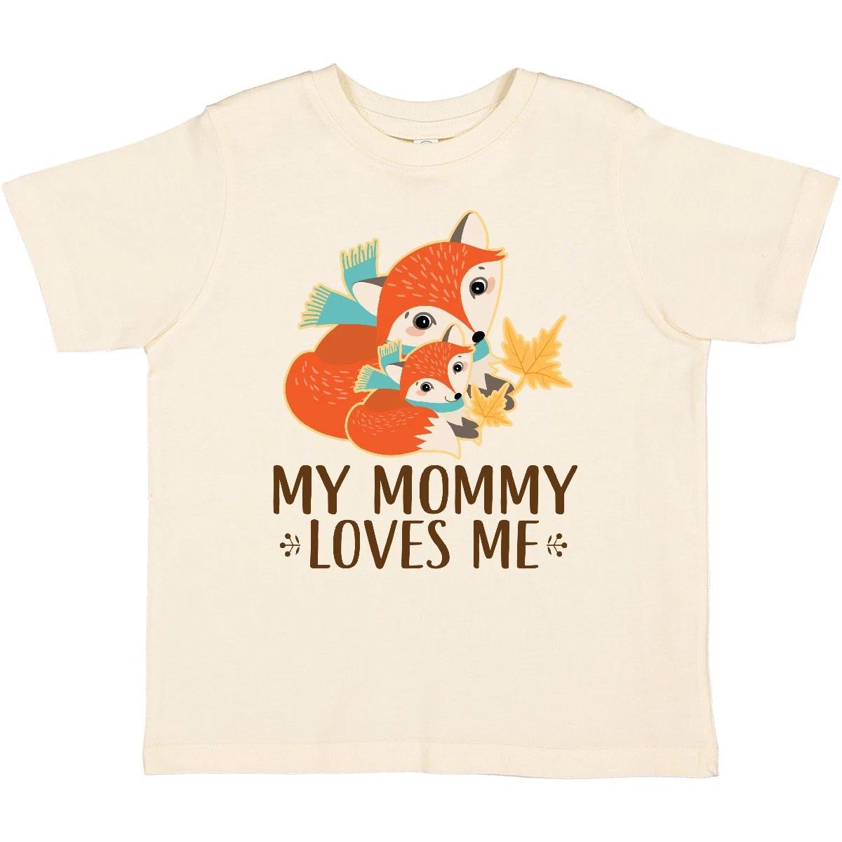 Inktastic My Mommy Loves Me Fox Toddler T-Shirt Mom From Animals Cute Childs Son 150