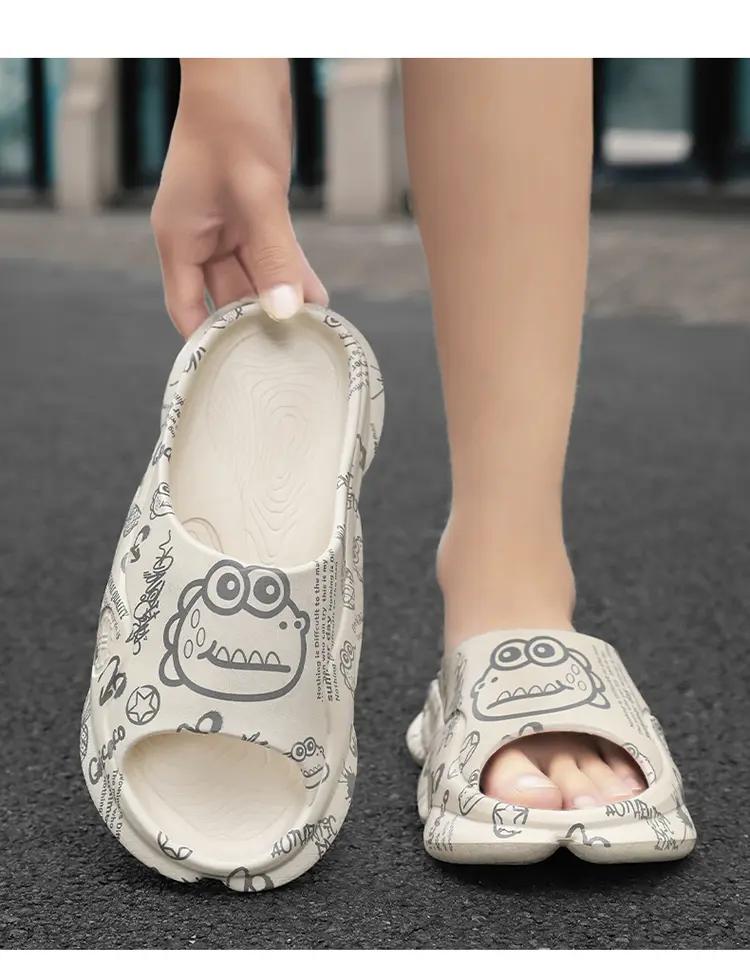 Cool Slippers For Men In Summer New Trendy Home Soft Sole Anti Slip EVA Fashionable Couple Wearing Slippers EVA 2 Color 36-45