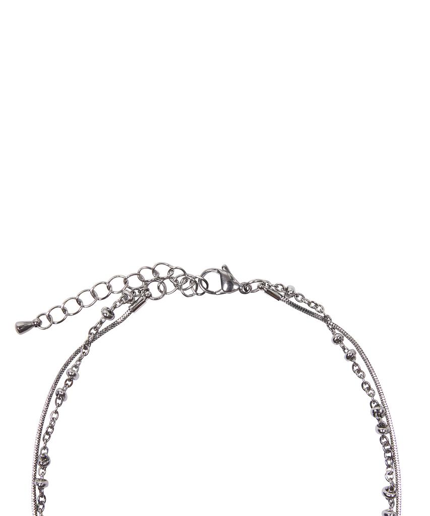 Luvistrue Ch Ribbon Necklace(Silver)