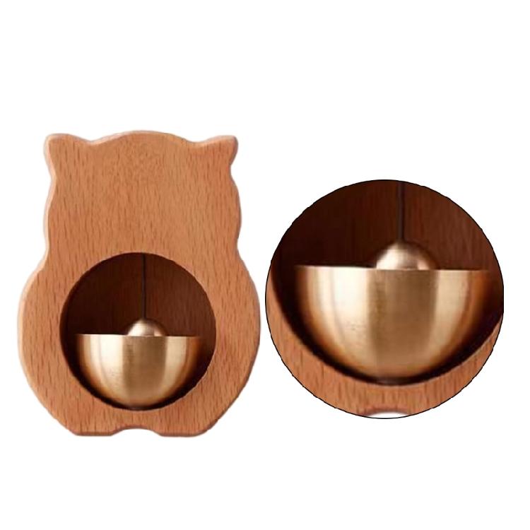 Doorbell Wood Windchime With Suction Installation Providing Calming Sound For Doorways And Interior