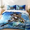 Attack on Titan Custom Name 3pc set Perfect for bedroom use Comfortable bedding set includes a duvet cover and two pillowcases Ideal birthday or Chris