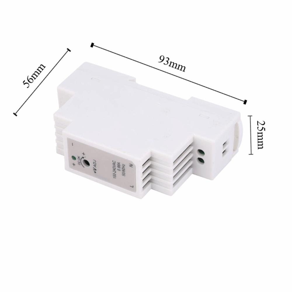 DR-15-5 DIN Rail Power Supply 100-240VAC Input Slim Design Single Output Power Supply PWM 15W 5V 3A AC To DC Switch Converter