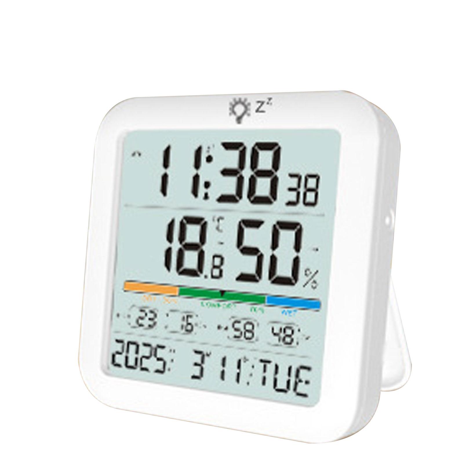 

Цифровой гигрометр термометр часы с ЖК-экраном с подсветкой 24-часовые записи мин/макс индикатор комфорта настенный или