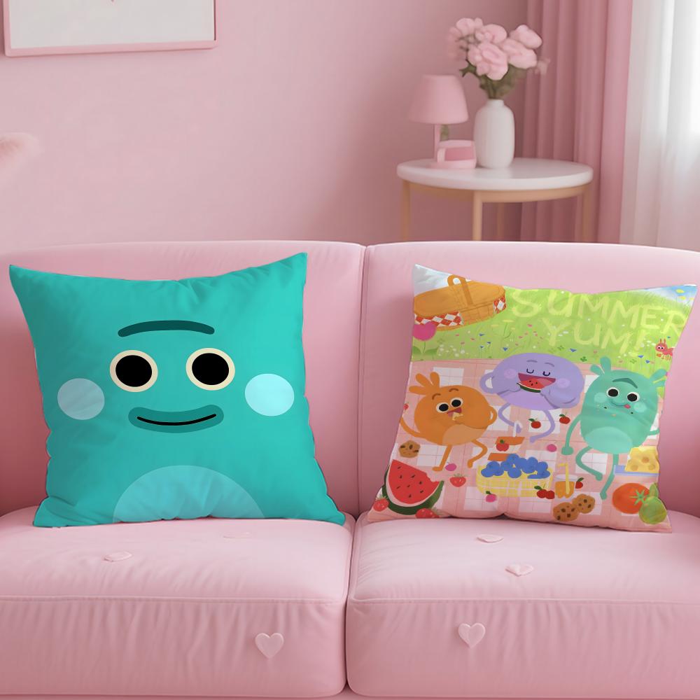 classic cartoon The Bumble Nums Cushion Cover Soft EasyWash Pillow Case Versatile for Couch Bed Travel and Office