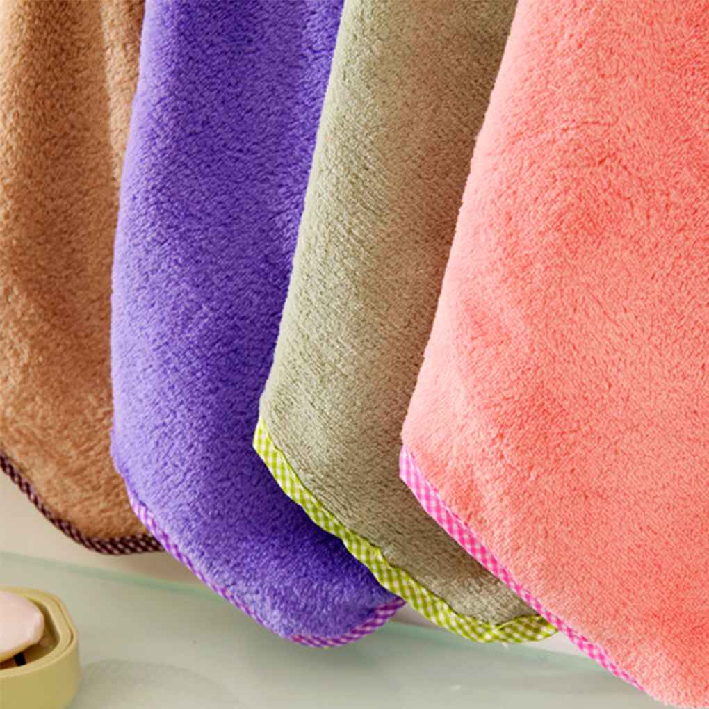 Baby Infant Coral Velvet Hand Towel Cartoon Animal Rabbit Kitchen Hanging Bath Wipe Towel Washcloths Kids Handkerchief