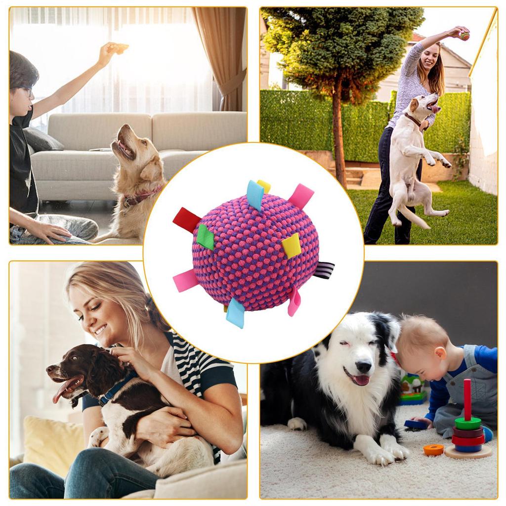 Dog Toy Ball Rolling Ball Dog Toy Soft Squeaky Pet Supplies Game For Kitten Home Outdoor Chewing Training Puppy Indoor Cats