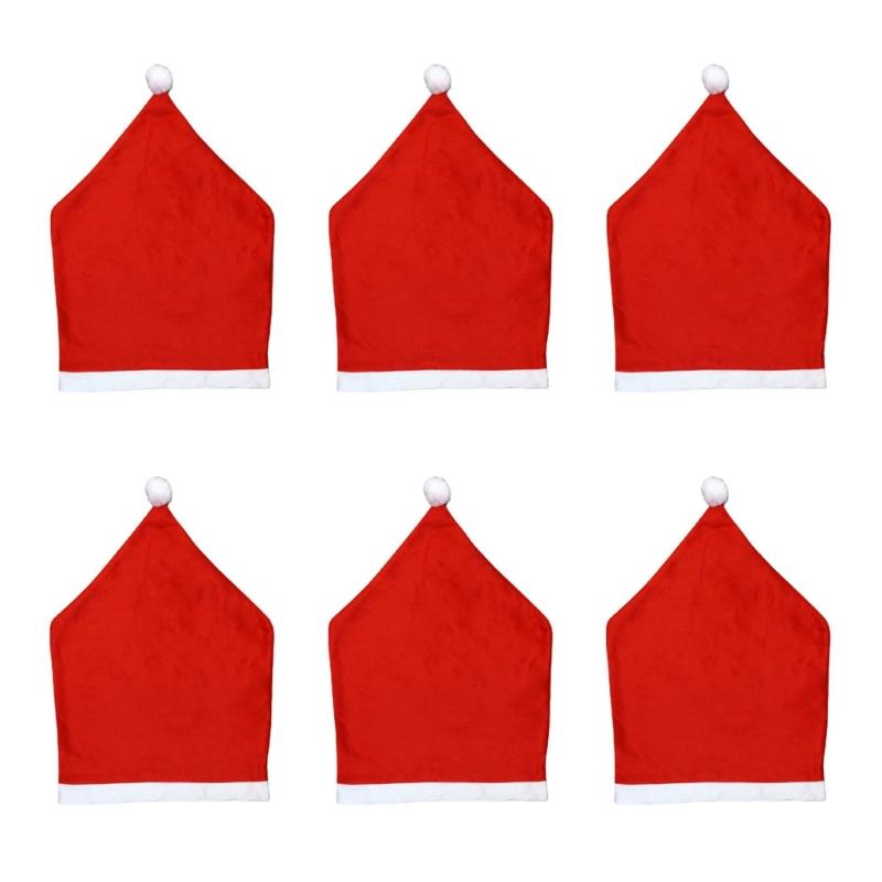 

6PCS Christmas Chair Covers Chair Back Cover Dining Chair Slipcovers forXmas Festive Home Dinner Table Chairs Decoration 1