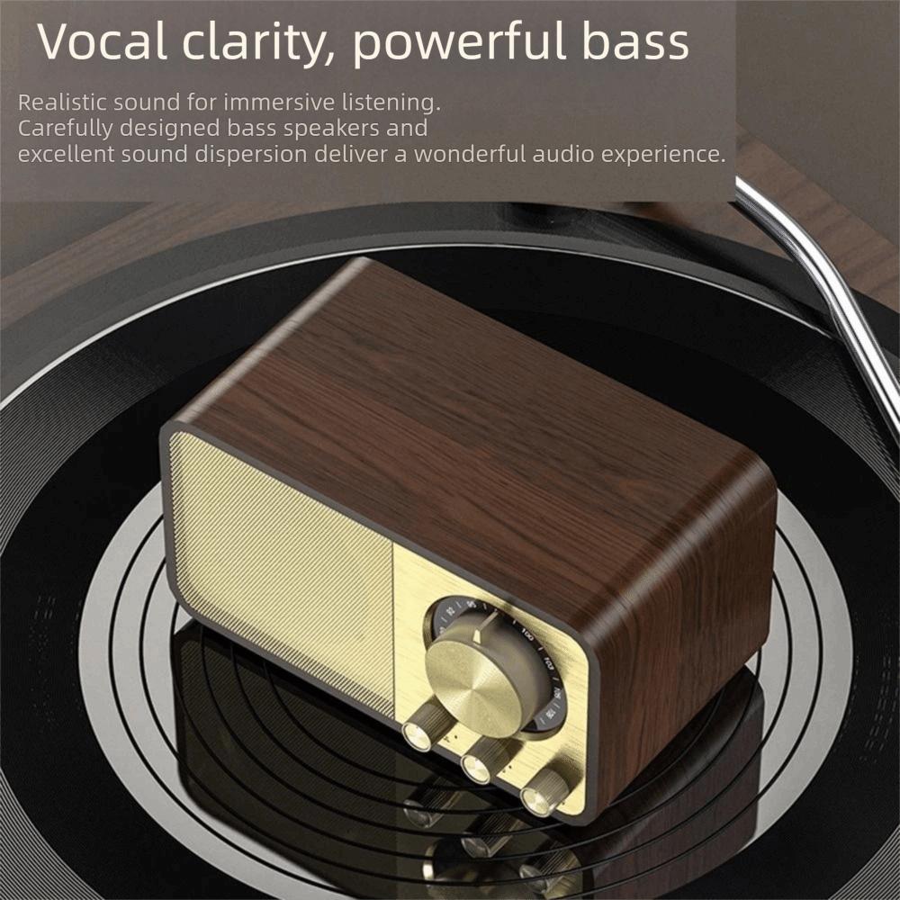 Retro FM Radio with Bluetooth Super Bass Vintage Radio Sound Bar Bluetooth Speaker  Classic