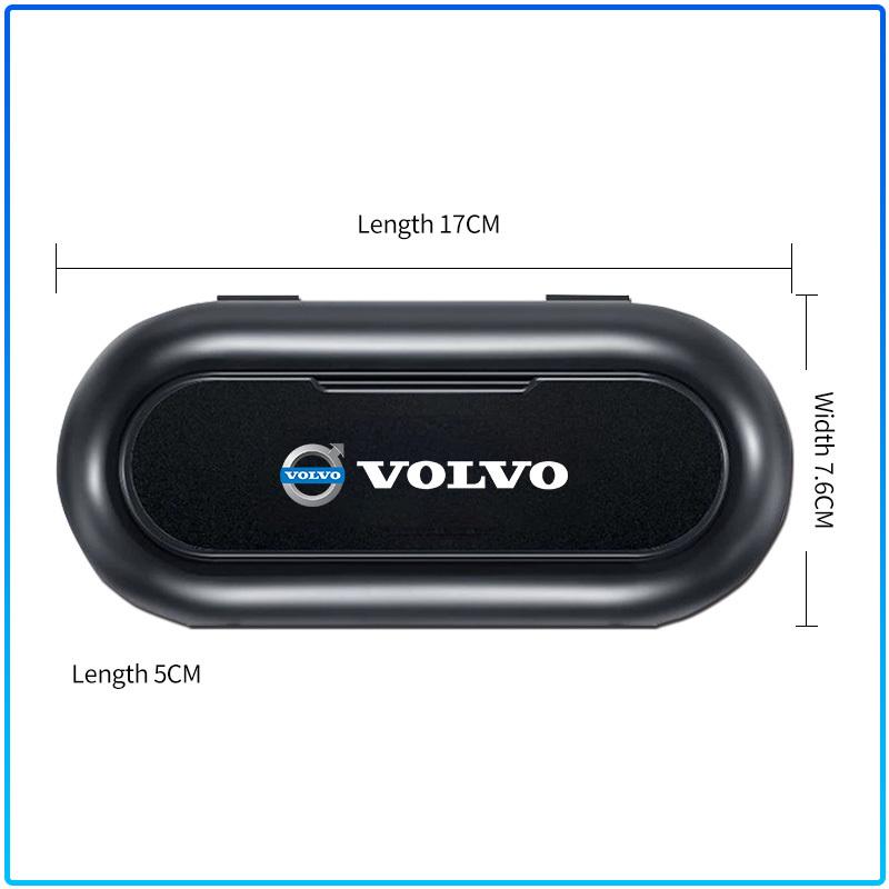 1Pcs Car Sun Visor Glasses Storage Box Holder Organizer Accessories Caps For Volvo 240 C70 S40 S50 S60 S70 S80 S90 V40 V50 V60 V90 XC40 XC60 XC90 Vnl