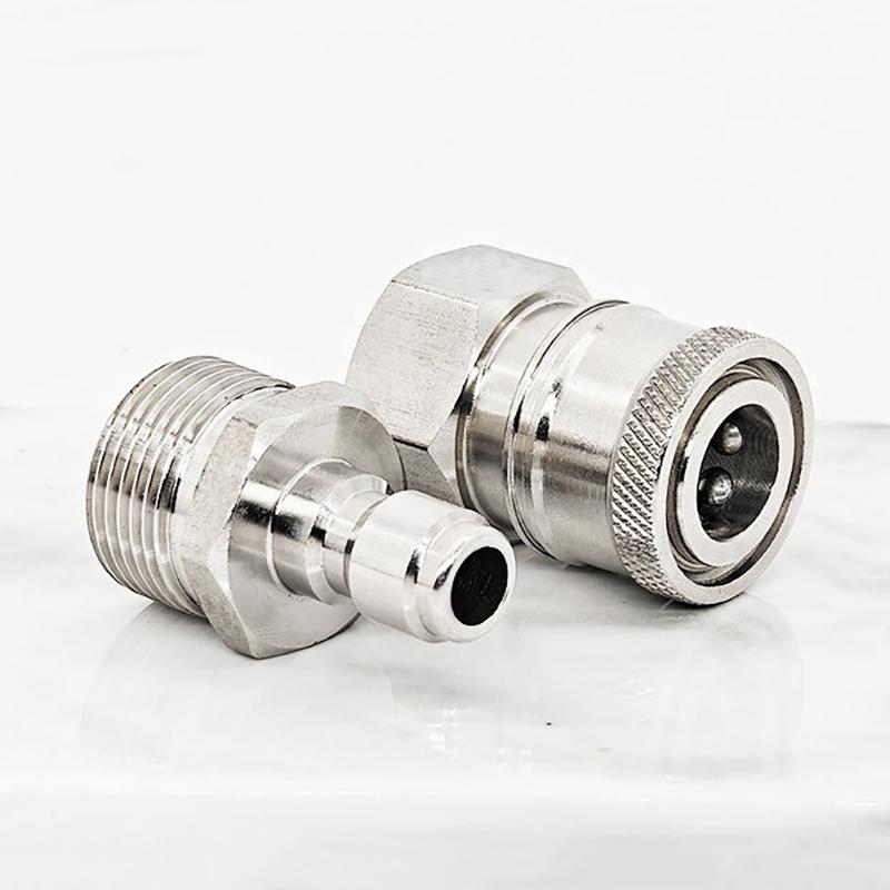 M22 Quick Connect Pressure Washer Fittings Stainless Steel Male And Female Adapter Set (Internal Thread, External Thread)