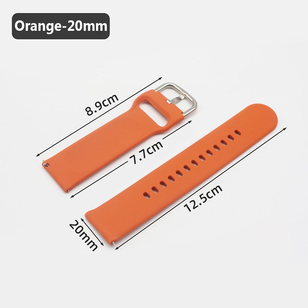 20mm 22mm Quick Release Silicone Universal Steel Buckle Wristband Watch Band Bracelet Strap