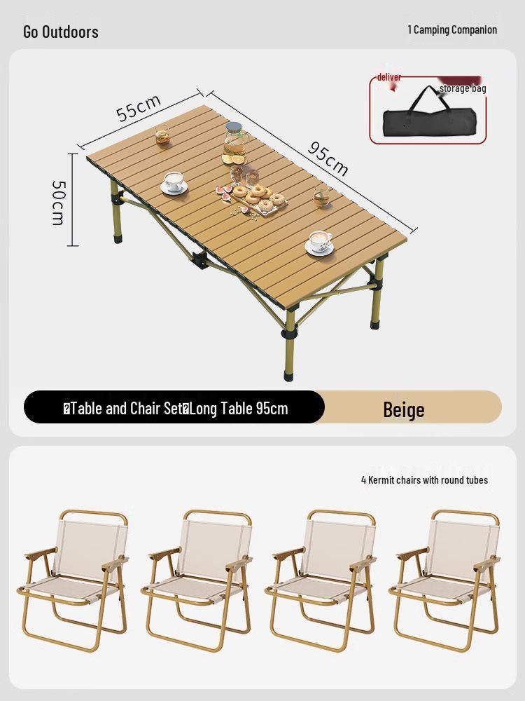 Portable Outdoor Folding Table & Chair Set - Perfect for Camping & Picnics