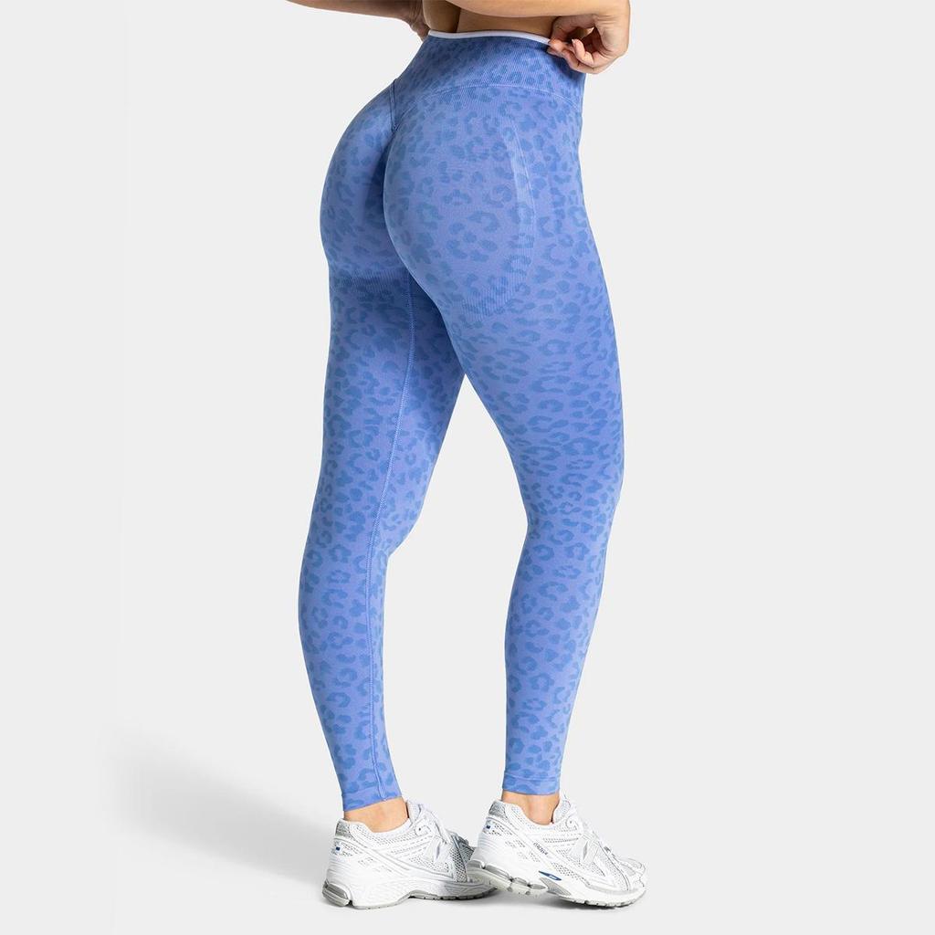 Pantaloni da Yoga a Vita Alta con Stampa Leopardo e Controllo Pancia per Fitness & Sport