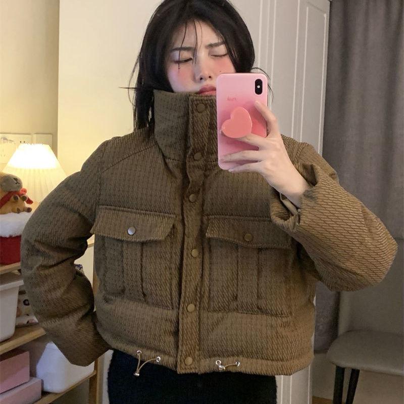 

New down cotton-padded clothes women s winter short loose design cotton-padded clothes retro small cotton-padded jackets L хакі