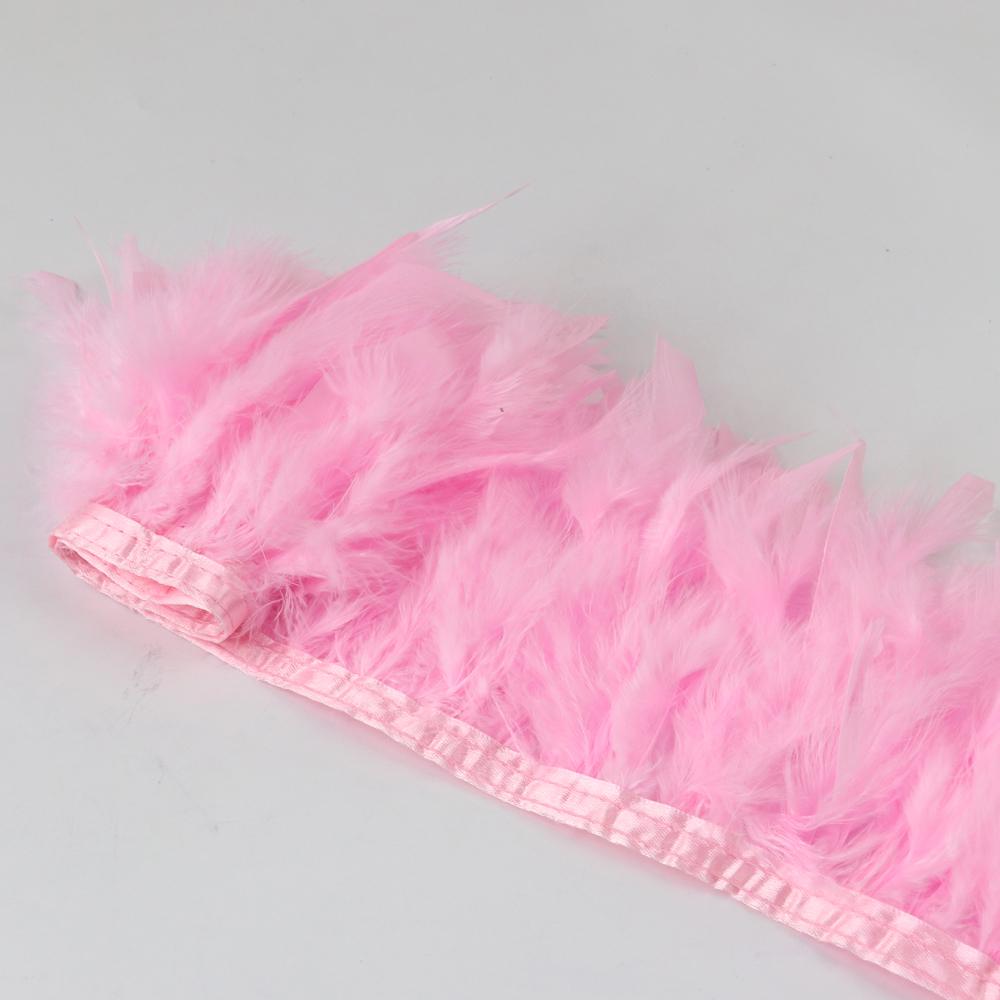 1Meter Natural Turkey Feathers Trims Fringe 10-15cm for Wedding Clothing Decoration Accessories DIY Feather Ribbon Sewing Crafts