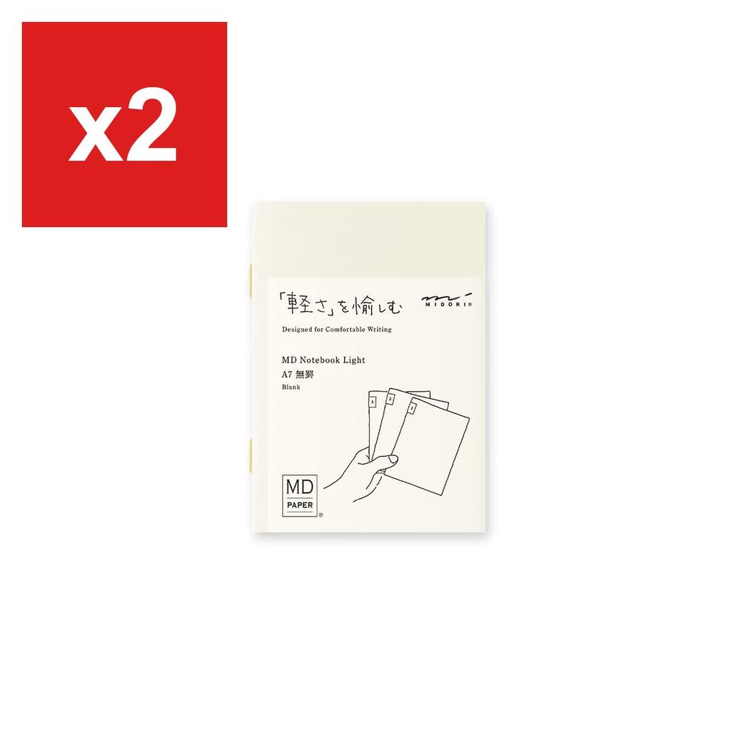 Midori MD Notebook A7, Blank, Light