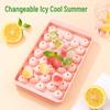 Food Grade Round Ice Cube Trays with Lids - Creative Sphere Mold for Home Refrigerator