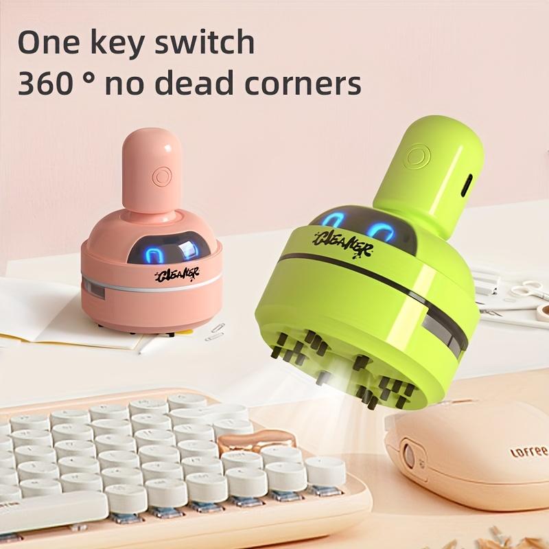 [USB Rechargeable Mini Vacuum] Electric Mini Vacuum Cleaner with USB Charging, Rechargeable Battery, Compact Desktop Cleaner for Office, Home, School