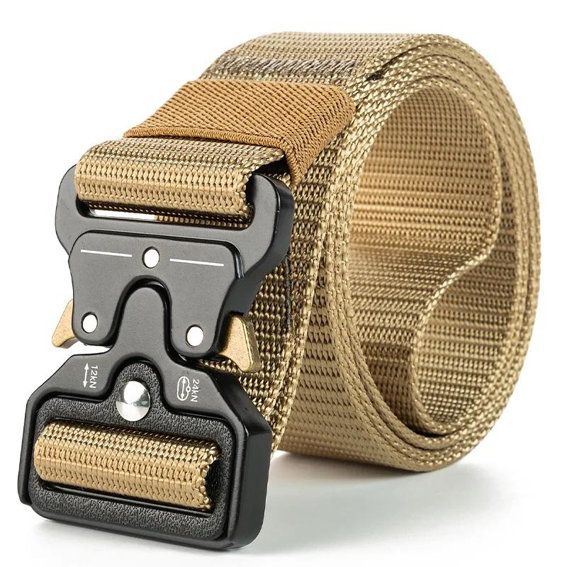 1PC Men's Belt Outdoor Hunting Tactics Belt Multi functional Buckle Nylon Belt High Quality Marine Corps Canvas Belt