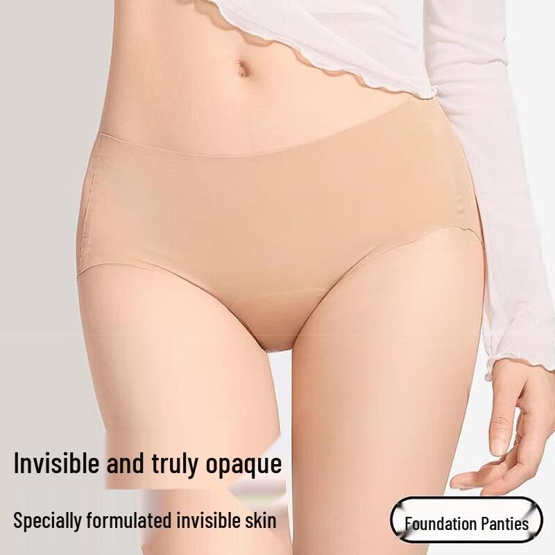 Nei Xiaoban Women's Seamless Nude-Feel Antibacterial Briefs (4-Pack)