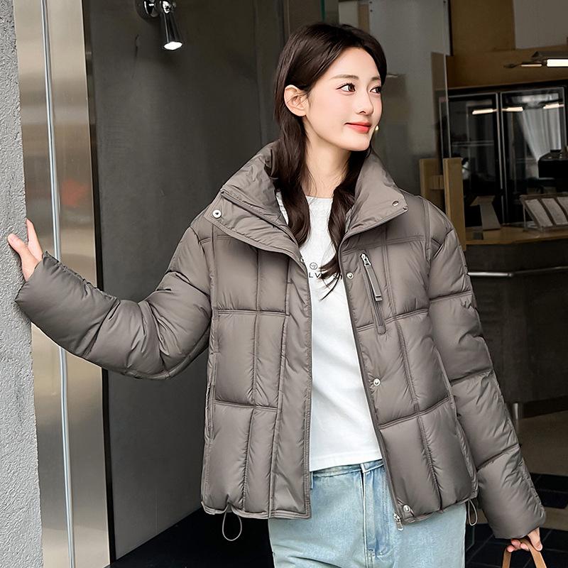Korean Style Winter Cotton Puffer Jacket for Women - 2026 Collection, Loose Fit, Thickened, Stand Collar, Warm Outerwear.