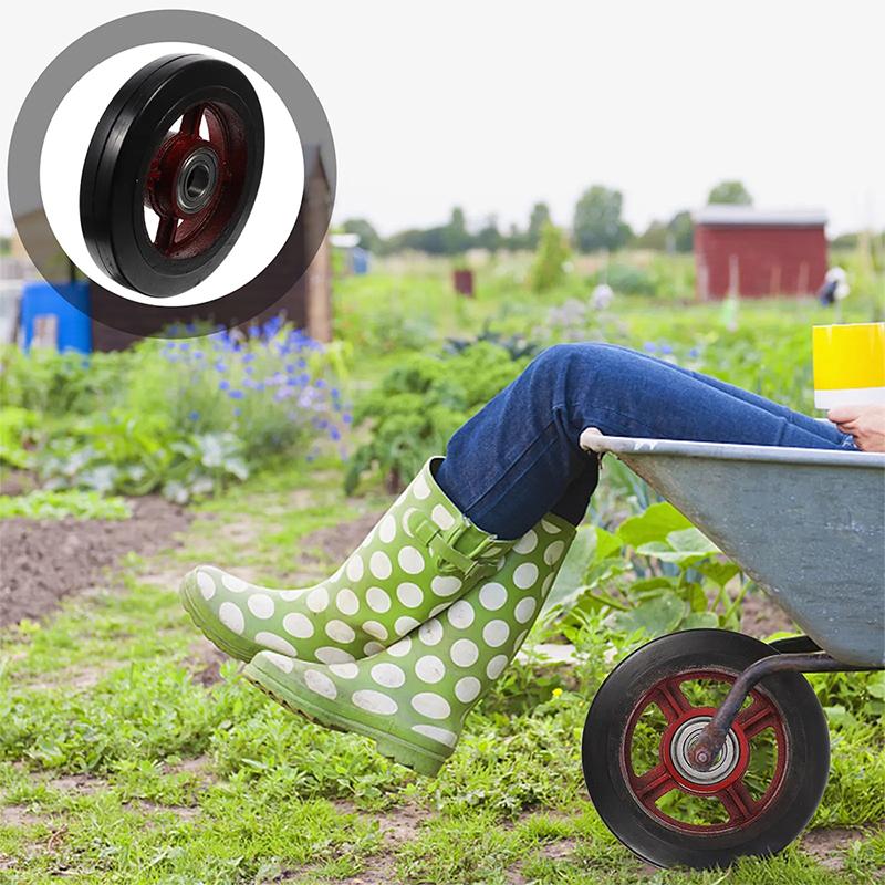 6, 8,10, 12 Inches Push Cart Rubber Wheel Heavy Duty Wheel Replacement Of Trolley Cart Handtruck/Pushcart