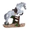 Running Horse Statue Miniature Pony Figurine Resin Simulation Animal Sculpture Home Office Bookshelf Decoration Ornament