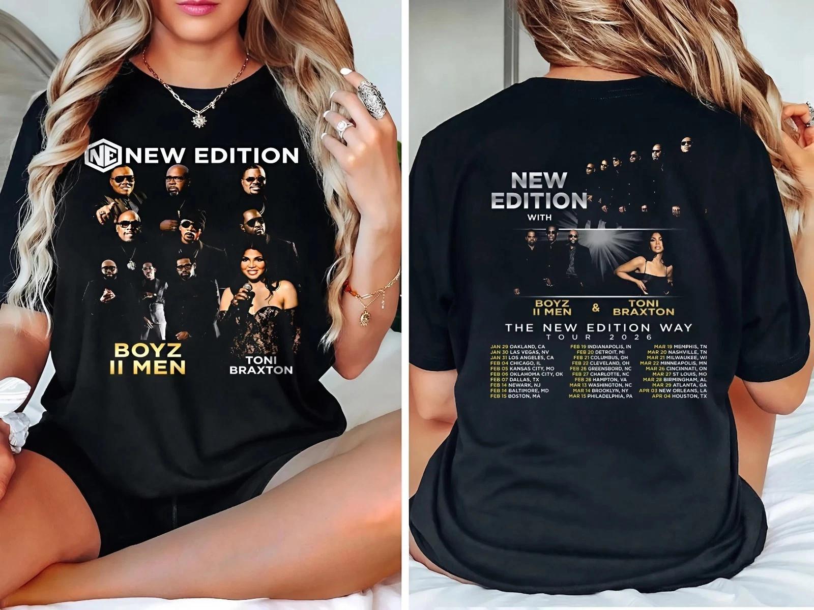 New Edition Way Tour 2026 Shirt, NE R&B Group Concert Unisex T-Shirt M