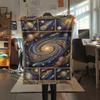 1Pc Space Print Flannel Blanket, High quality Comfortable for All Seasons, Home Decor, Warmth and Comfort, Perfect for Christmas Gifts W158