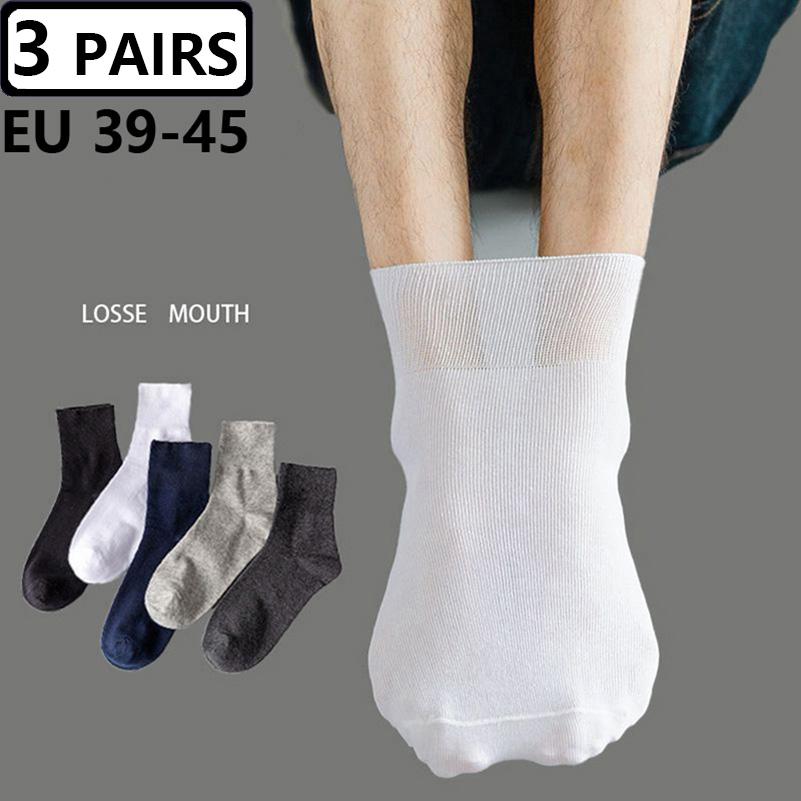 3 Pairs/lot Men's Large Socks Plus Big Size EU48,49,50 All-match Casual Business Anti-Odor Men Socks Sox Meias Calcetines Hombre